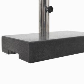 vidaXL Parasol Base Granite 25 kg Rectangular Black