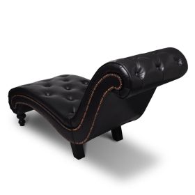 vidaXL Chaise Longue Brown Faux Leather