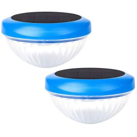 2Pcs Solar Powered Floating LED Light IP65 Waterproof Rechargeable Pool Lamps Gradient Multicolor Changing Outdoor Decortive Lights for Party Poo