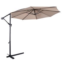 10' Patio Outdoor Sunshade Hanging Umbrella