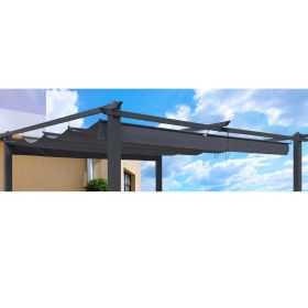 Replacement Canopy Top Cover Fabric for 13 x 10 Ft Outdoor Patio Retractable Pergola Sun-shelter Canopy