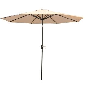 9 ft. Aluminum Market Crank and Tilt Patio Umbrella - Beige