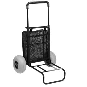 VEVOR Beach Dolly with Big Wheels for Sand, 20.1" x 14.6" Cargo Deck, w/ 9" Balloon Wheels