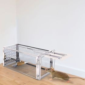 Single Door Rat Trap Cage Humane Rodent Trap Mouse Trap Indoor Outdoor for Small Rodents Mice Voles Hamsters