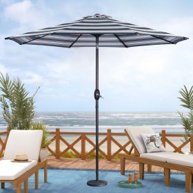 Umbrella Outdoor Patio Adjustable 9 Ft Patio Umbrella With Tilt Beach Garden