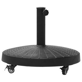 Outsunny 50 lbs. Umbrella Base, 20.5", Round Heavy Duty Umbrella Stand with Wheels for 1.5" or 2" Umbrella Poles, Patio Market Stand for Outdoor,