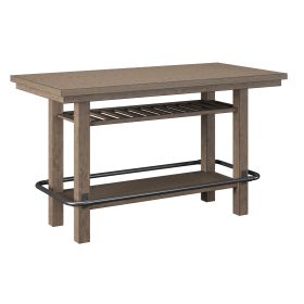 Wallace & Bay Benti Brown Bar Height Storage Table