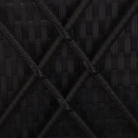 vidaXL Sun Lounger with Cushion Poly Rattan Black (Option: as picture)