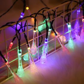 1pc Bubble Ball Water Drop Multicolor String Lights; 10LEDs Christmas Light String; Outdoor Balcony Garden Decorative Lights Camping Festival Lan (Color: Multi Color)