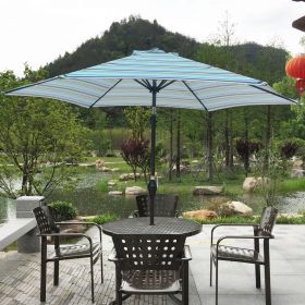 Outdoor Patio 9-Feet Market Table Umbrella (Color: Blue)